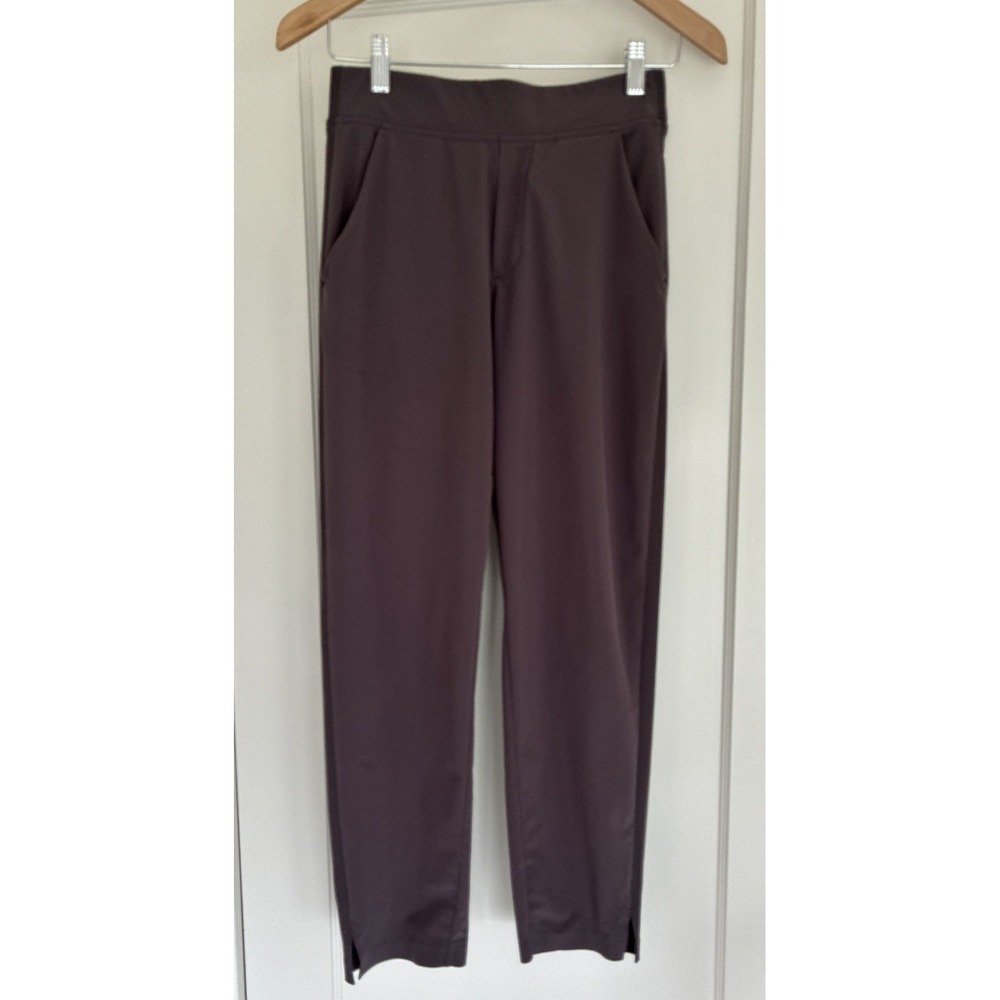 Athleta Brooklyn Mid Rise Ankle Pants Size 0 Stretch Athleisure Casual Brown